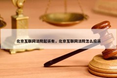 北京互联网法院起诉有，北京互联网法院怎么应诉